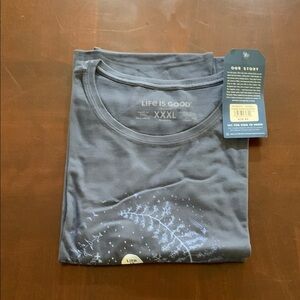 Life is Good Gray Graphic Tee